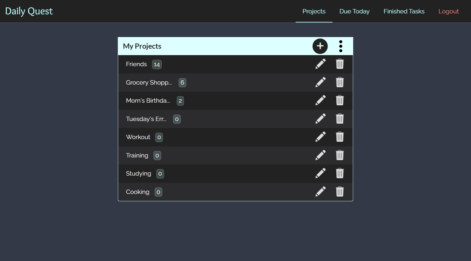 DailyQuest Projects